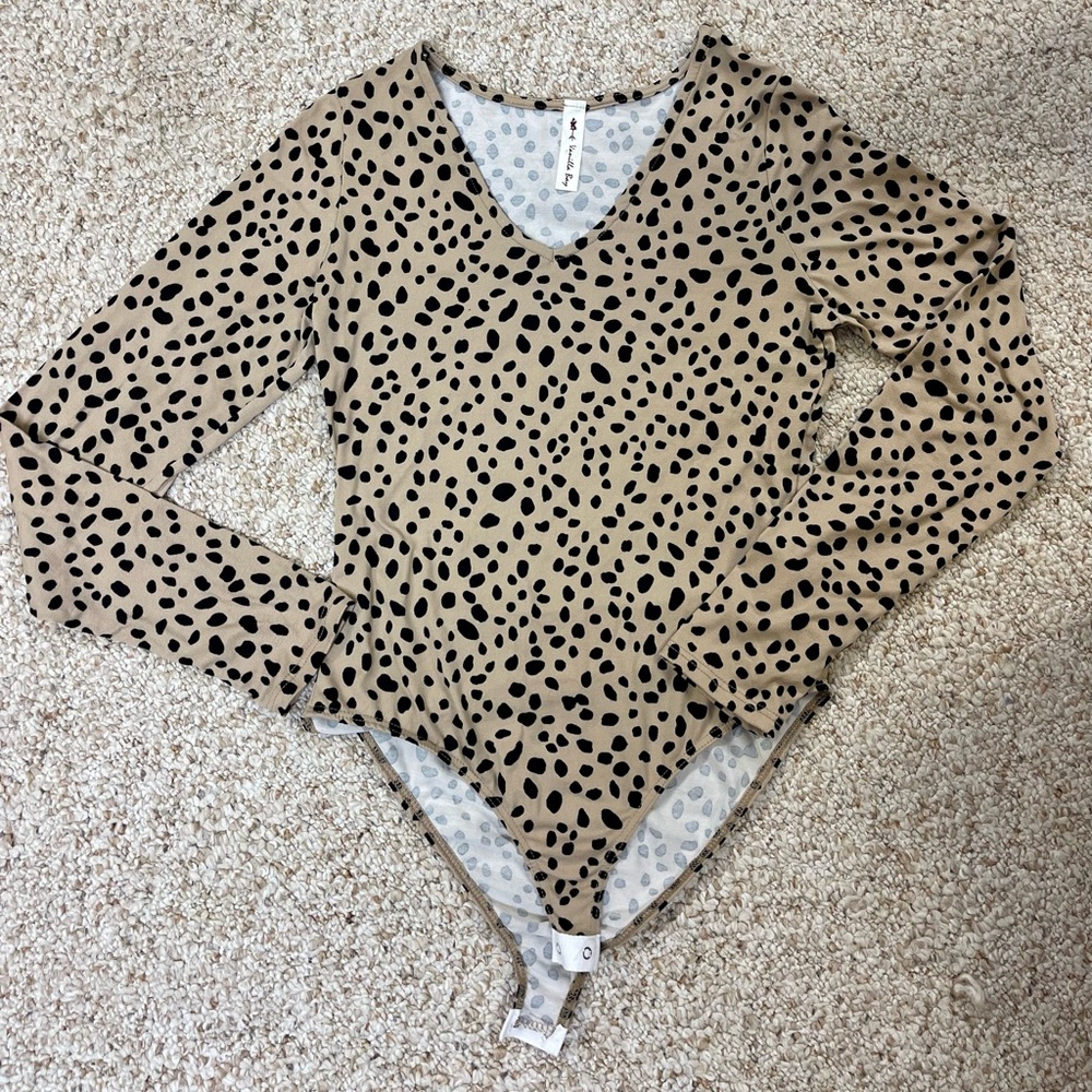 Small Vanilla Bay Animal Print Buttery Soft Snap Closure Bodysuit